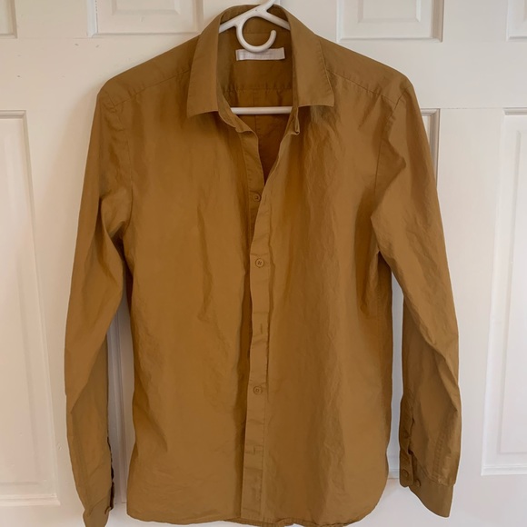 Light Brown Fashion Men’s Button Down - Picture 2 of 4